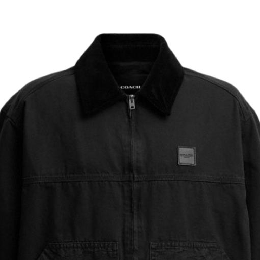 Details for COACH Jaket Hitam Cotton Zip-Up. CW691-BLK
