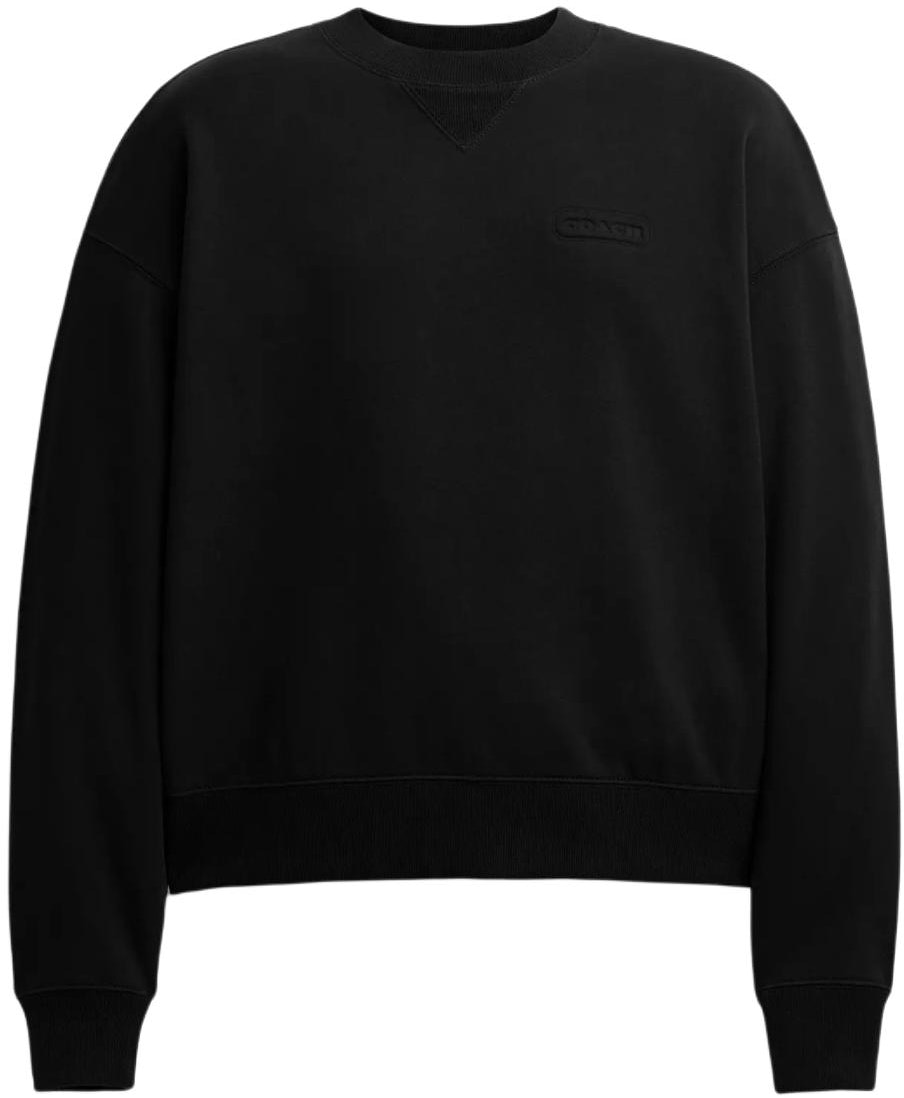 coach-black-crewneck-long-sleeve-sweatshirt-with-solid-letter-print-cl-646-blk