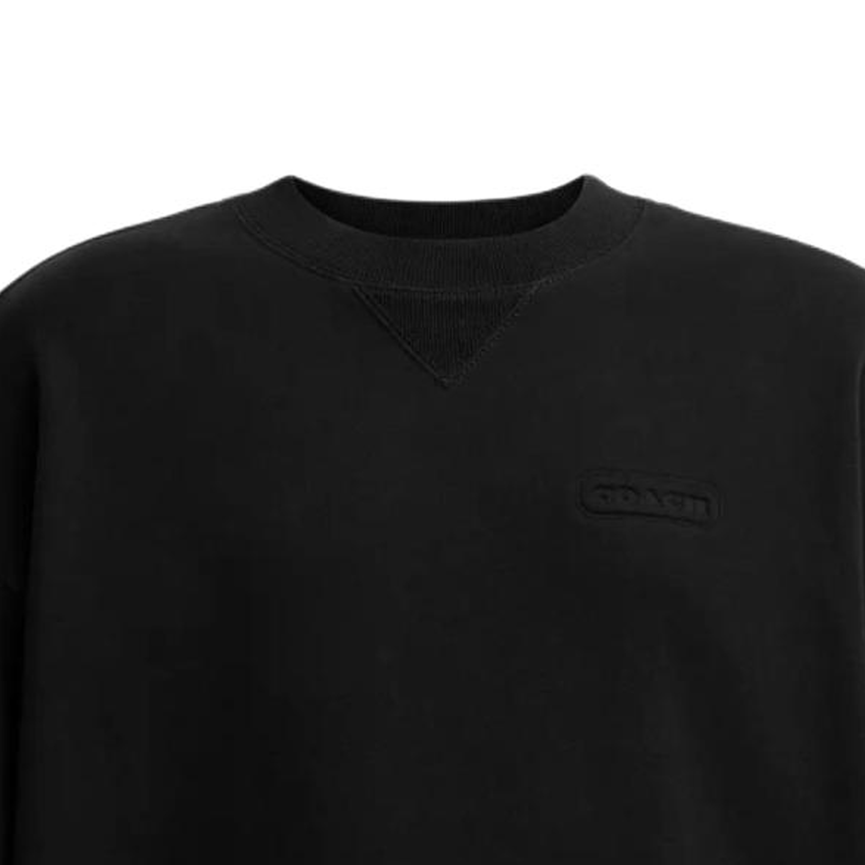 Purchase COACH Crewneck Hitam Lengan Panjang dengan Cetakan Huruf Solid. CL646-BLK