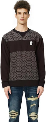 COACH 黑色字母贴布设计圆领卫衣。 C7816-BLK Details for COACH 黑色字母贴布设计圆领卫衣。 C7816-BLK