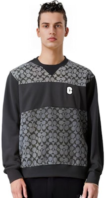 COACH 黑色字母贴布设计圆领卫衣。 C7816-BLK Cheap COACH 黑色字母贴布设计圆领卫衣。 C7816-BLK