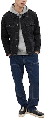 コーチ ブラックデニムジャケット オールオーバーロゴプリント入り C0918-PC5 Lookbook コーチ ブラックデニムジャケット オールオーバーロゴプリント入り C0918-PC5