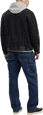 コーチ ブラックデニムジャケット オールオーバーロゴプリント入り C0918-PC5 Shop コーチ ブラックデニムジャケット オールオーバーロゴプリント入り C0918-PC5