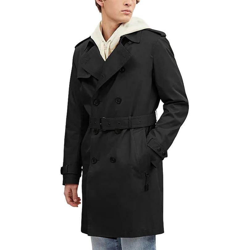 Details for COACH  Black Double-Breasted Long Sleeve Trench Coat. CQ504-BLK