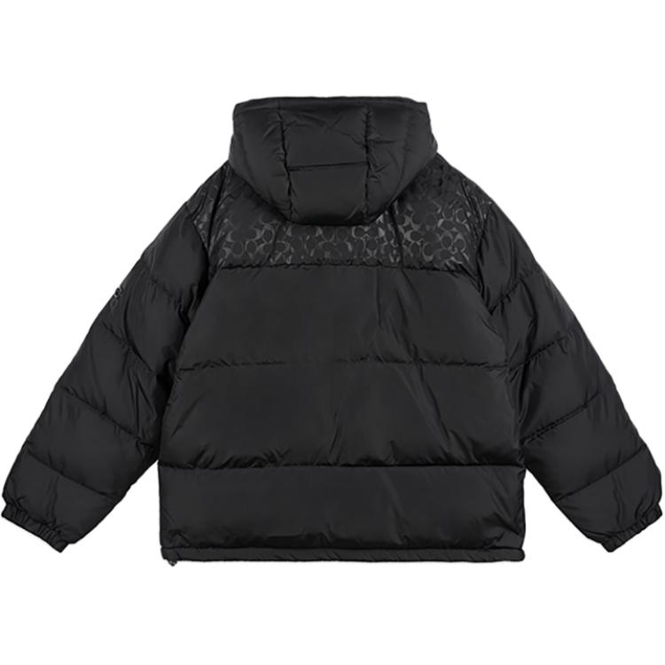 Lookbook COACH  Black Down Jacket with Detachable Hood and Embroidery CU449-BLK