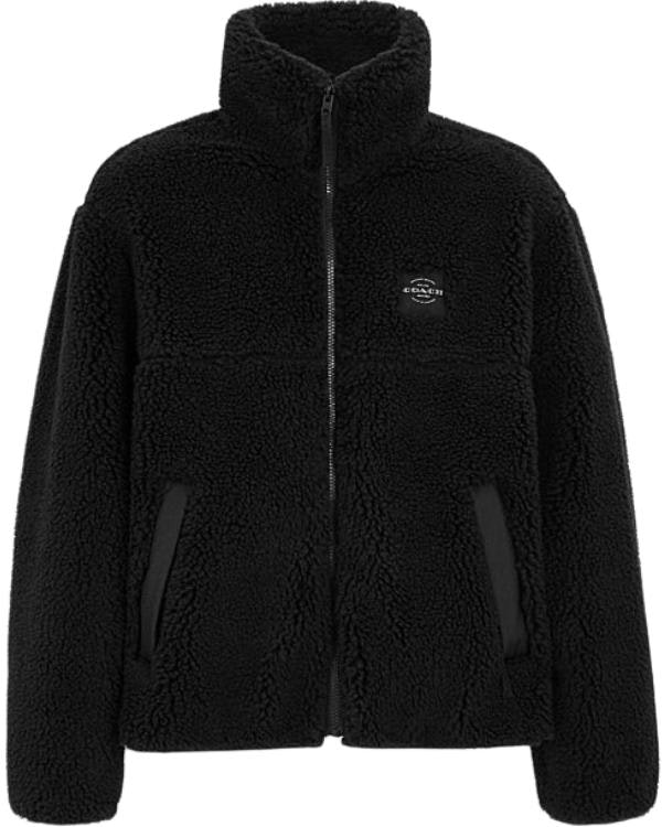 coach-black-fleece-high-neck-jacket-with-logo-zip-design-ct-735-blk