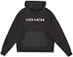 Buy COACH Black Hoodie with Logo Letter Print and Drawstring Design. CM830-BLK