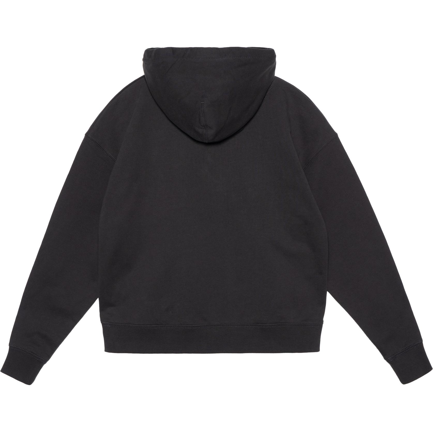 Lookbook COACH  Black Hoodie with Logo Letter Print and Drawstring Design. CM830-BLK