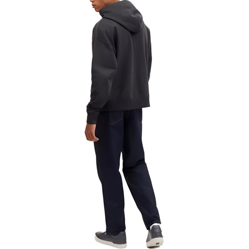 Purchase COACH  Black Hoodie with Logo Letter Print and Drawstring Design. CM830-BLK