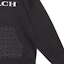 Cheap COACH Black Hoodie with Logo Letter Print and Drawstring Design. CM830-BLK