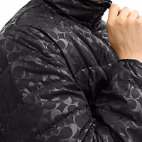 Purchase COACH 黑色提花高領拉鍊羽絨外套 SS24 CT730-BLK