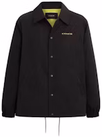 COACH Black Letter Print Single-Breasted Jacket with Turn-Down Collar. CK508-BLK COACH Black Letter Print Single-Breasted Jacket with Turn-Down Collar. CK508-BLK