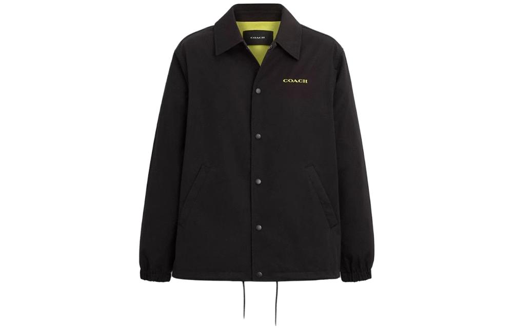 COACH  Black Letter Print Single-Breasted Jacket with Turn-Down Collar. CK508-BLK 圖 2