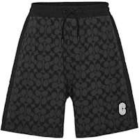COACH Black Logo Print Casual Straight-Leg Shorts. C7818-R8E COACH Black Logo Print Casual Straight-Leg Shorts. C7818-R8E