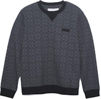 COACH Black Pullover Sweatshirt with Logo Letter Design. CB490-R8E COACH Black Pullover Sweatshirt with Logo Letter Design. CB490-R8E