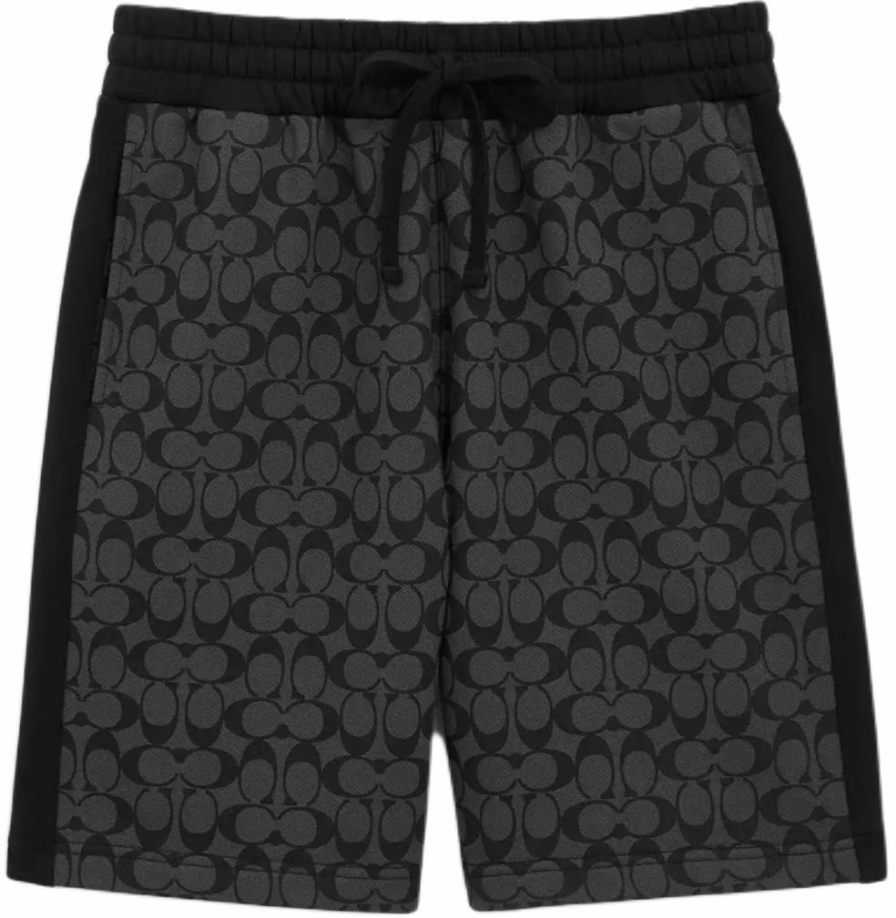 coach-black-signature-logo-print-casual-drawstring-shorts-cq-237-r8-e