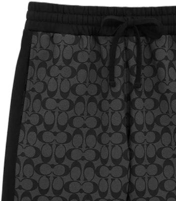 COACH Celana Pendek Hitam Signature Logo Print Kasual dengan Tali Serut. CQ237-R8E Purchase COACH Celana Pendek Hitam Signature Logo Print Kasual dengan Tali Serut. CQ237-R8E