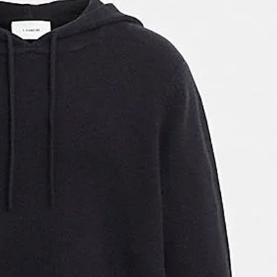 COACH 黑色純色連帽休閒長袖毛衣. CS474-BLK Purchase COACH 黑色純色連帽休閒長袖毛衣. CS474-BLK
