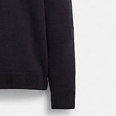 COACH 黑色純色連帽休閒長袖毛衣. CS474-BLK Sizing COACH 黑色純色連帽休閒長袖毛衣. CS474-BLK