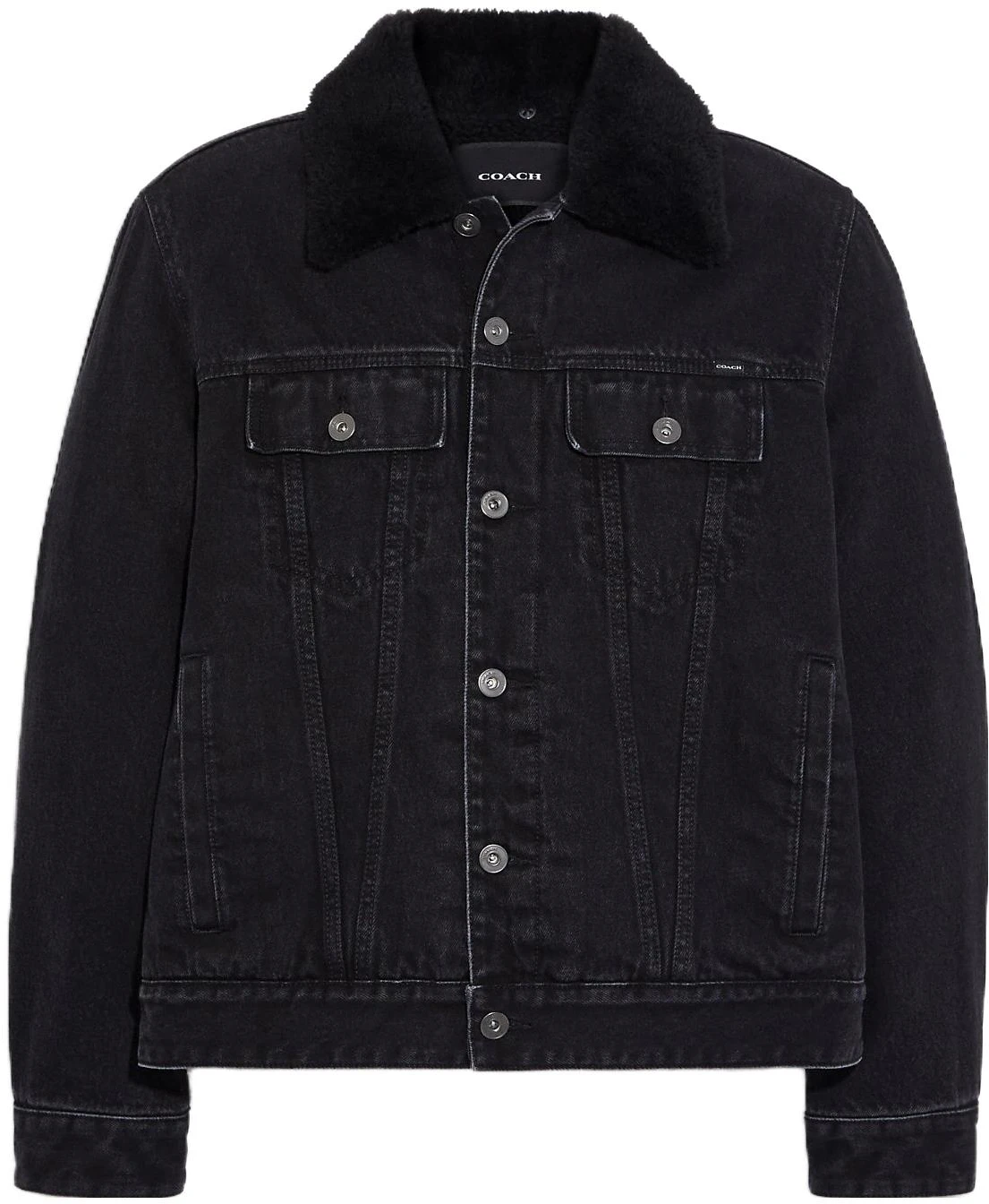 coach-black-solid-color-long-sleeve-casual-jacket-ss-23-collection-cb-666-sdp