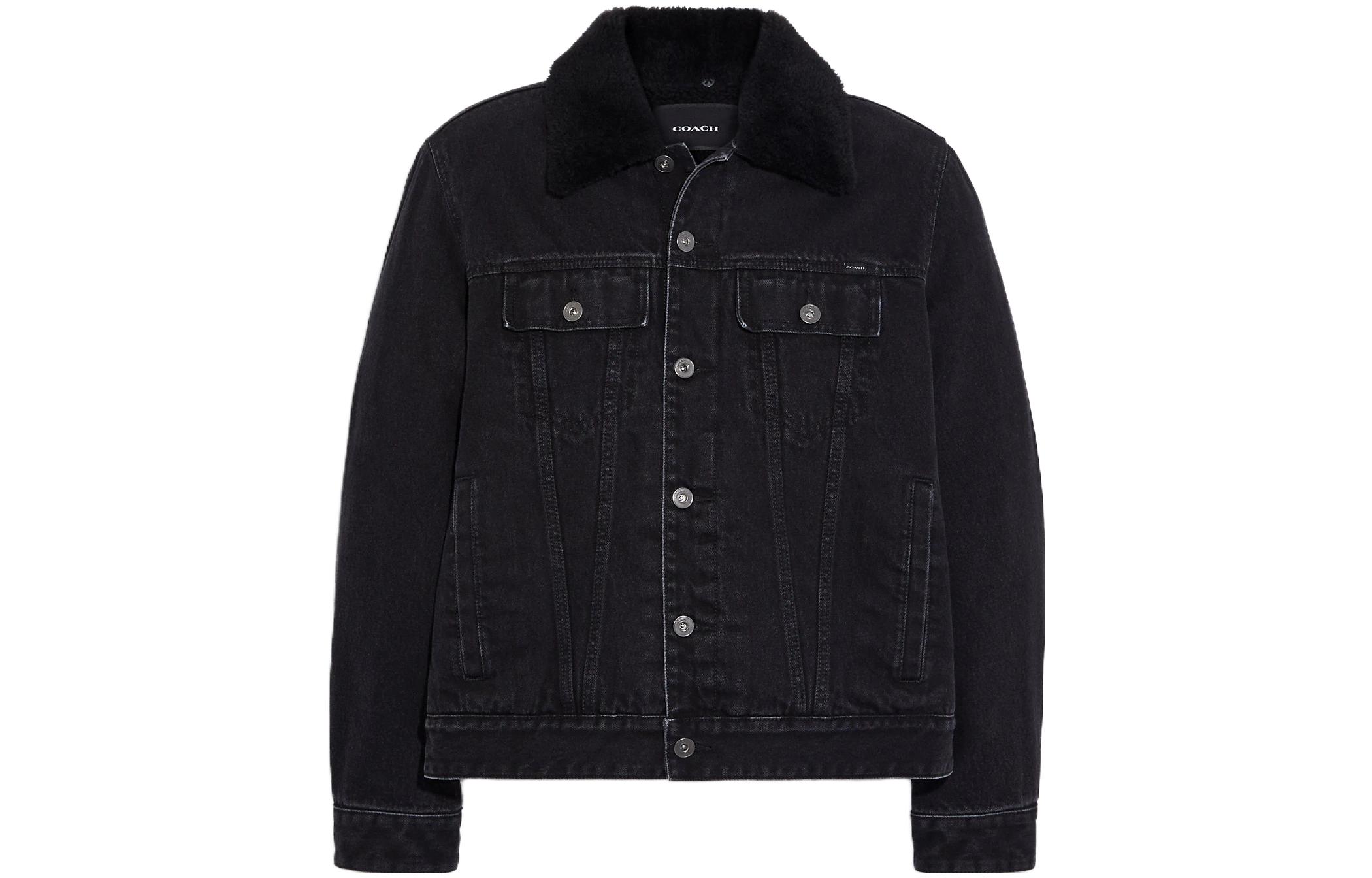 COACH  Black Solid Color Long Sleeve Casual Jacket SS23 Collection. CB666-SDP 圖 2