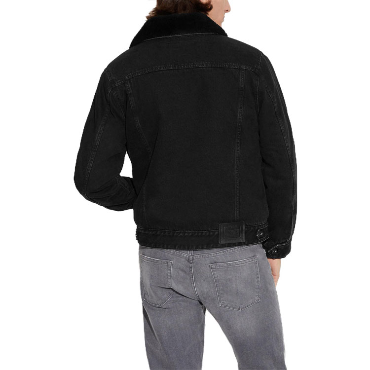 COACH  Black Solid Color Long Sleeve Casual Jacket SS23 Collection. CB666-SDP 圖 4