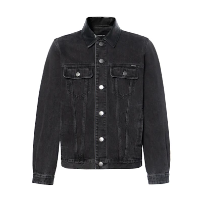 COACH Black Solid Single-Breasted Jacket SS23 Collection. CG615-BLK