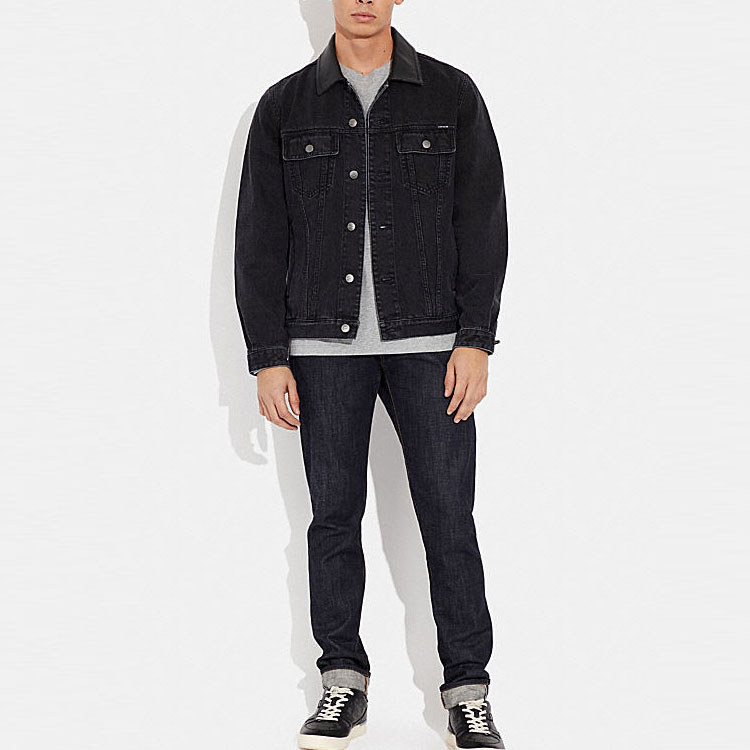 COACH  Black Solid Single-Breasted Jacket SS23 Collection. CG615-BLK 圖 3