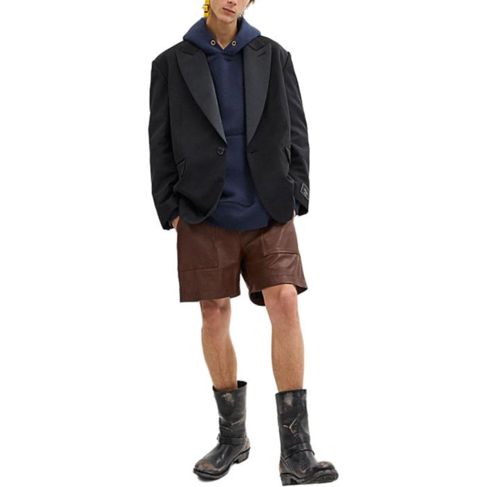 Lookbook COACH Blazer Lengan Panjang Hitam Single-Breasted Tailcoat FW24. CV994-BLK