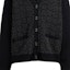 Sizing COACH Cardigan Rajut Logo V-Leher Hitam Koleksi SS24 CW943-BLK