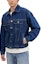 Purchase COACH Jaket Denim Biru dengan Motif Huruf dan Kerah Lipat. CO801-COK