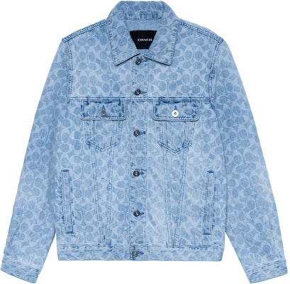 COACH Jaket Denim Biru dengan Logo Print dan Desain Single-Breasted. C0918-S8M Order COACH Jaket Denim Biru dengan Logo Print dan Desain Single-Breasted. C0918-S8M