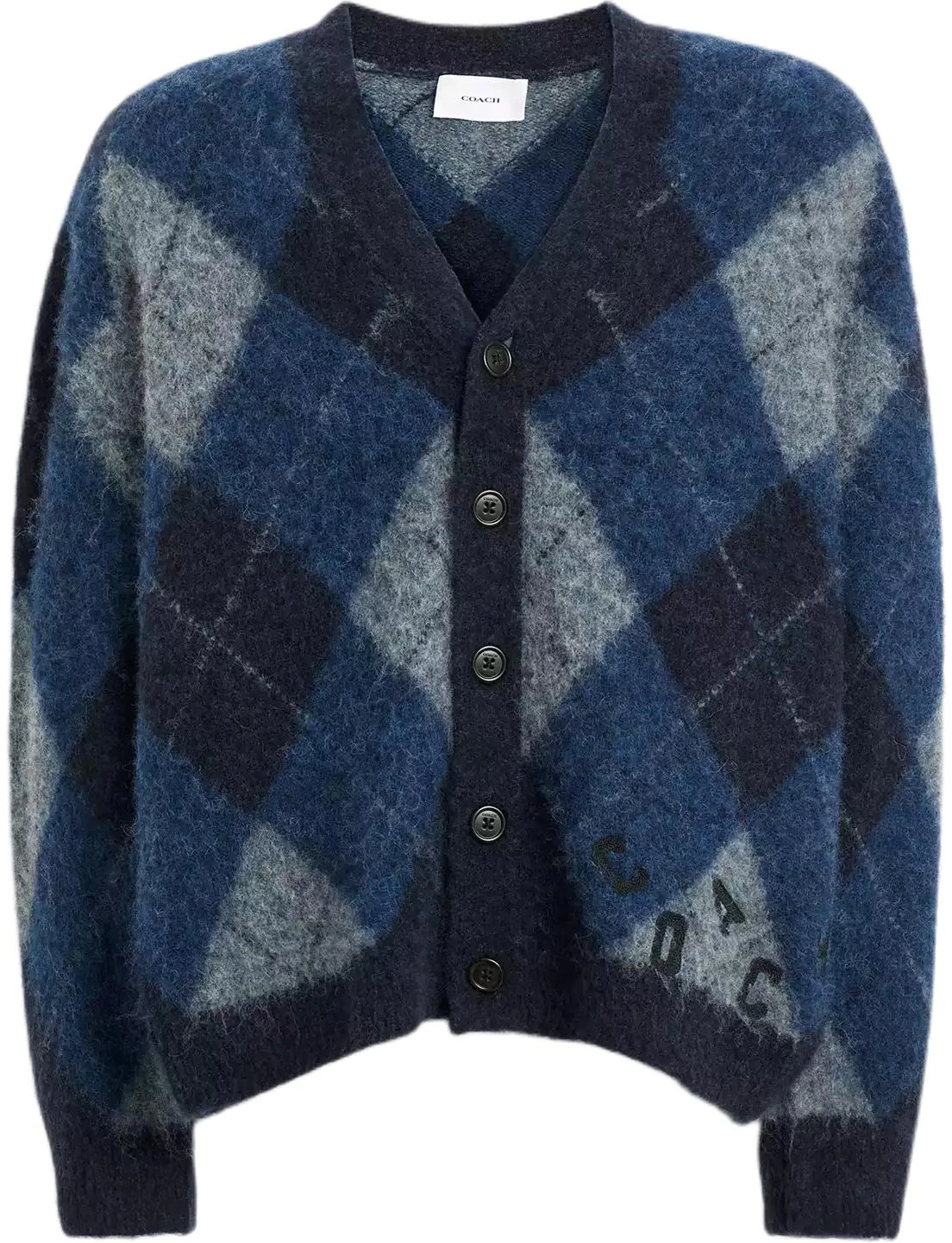 coach-blue-diamond-pattern-v-neck-knit-cardigan-long-sleeve-cu-467-nay
