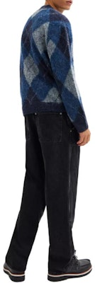 コーチ ブルーダイヤモンド柄 Vネック ニットカーディガン 長袖 CU467-NAY Shop コーチ ブルーダイヤモンド柄 Vネック ニットカーディガン 長袖 CU467-NAY