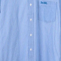 COACH 藍色條紋繡字母標誌襯衫 SS24 CO870-NF5 Sizing COACH 藍色條紋繡字母標誌襯衫 SS24 CO870-NF5