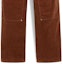 Details for COACH Celana Cokelat Casual Straight-Leg dengan Kancing. CG692-BRN