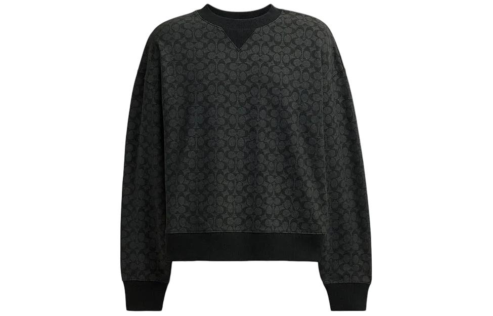 COACH  Charcoal Grey Logo Print Crewneck Sweatshirt. CP977-R8E