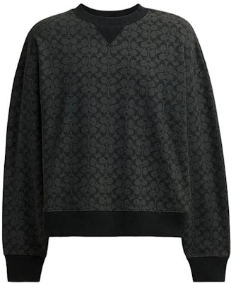 COACH Crewneck Sweatshirt Abu-abu Arang Logo Print. CP977-R8E Buy COACH Crewneck Sweatshirt Abu-abu Arang Logo Print. CP977-R8E