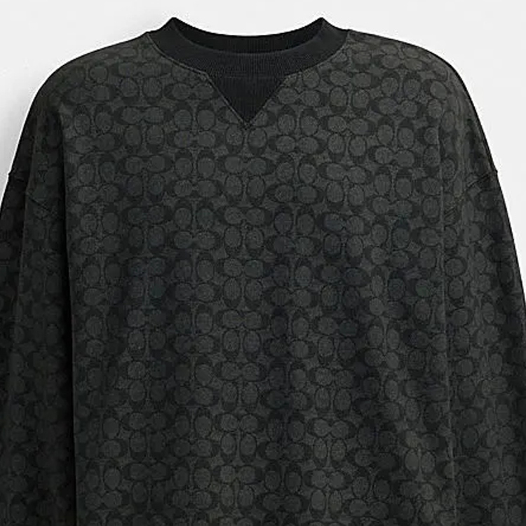 Shop COACH Crewneck Sweatshirt Abu-abu Arang Logo Print. CP977-R8E