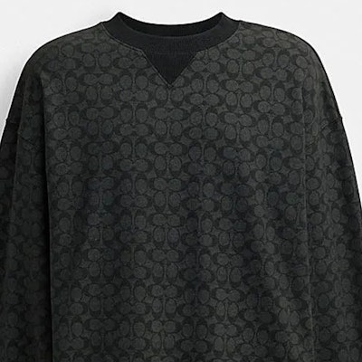 COACH Crewneck Sweatshirt Abu-abu Arang Logo Print. CP977-R8E Shop COACH Crewneck Sweatshirt Abu-abu Arang Logo Print. CP977-R8E