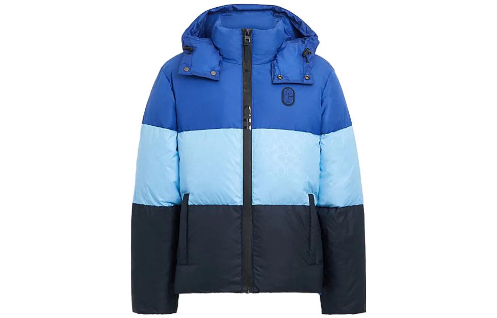 COACH  Color-Block Letter Print Hooded Down Jacket CB661-BLC 圖 2