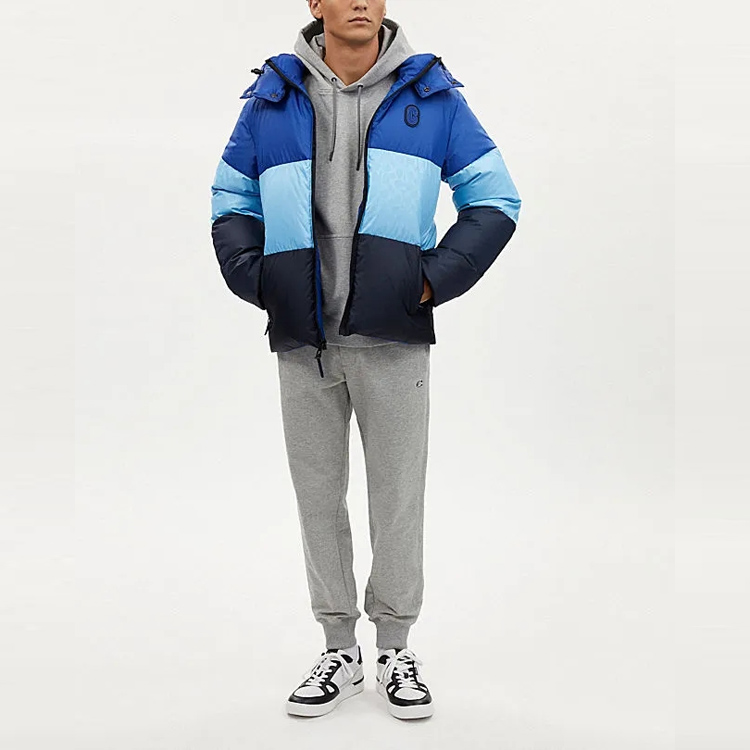 COACH  Color-Block Letter Print Hooded Down Jacket CB661-BLC 圖 3
