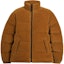 Order COACH Corduroy Down Jacket Light Brown Zipper High-Neck Long Sleeve CT737-LIB
