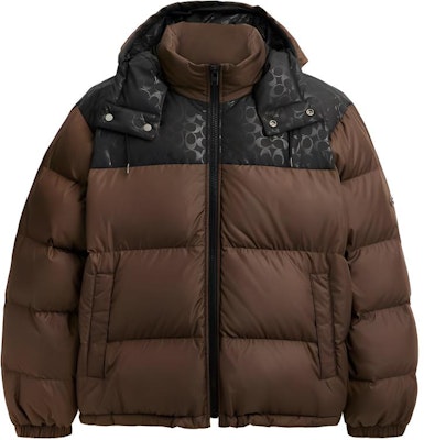 COACH Detachable Hood Embroidered Down Jacket in Deep Moss Green. CU449-C9E Buy COACH Detachable Hood Embroidered Down Jacket in Deep Moss Green. CU449-C9E