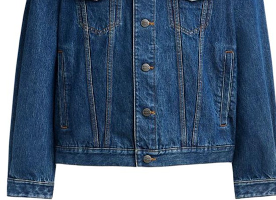 COACH 幾何圖形牛仔外套 單排扣長袖 - 藍色 CV456-COK Purchase COACH 幾何圖形牛仔外套 單排扣長袖 - 藍色 CV456-COK