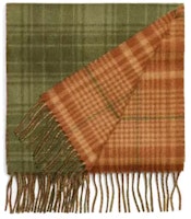 COACH Green Plaid Printed Wool Scarf 76093_SYF COACH Green Plaid Printed Wool Scarf 76093_SYF