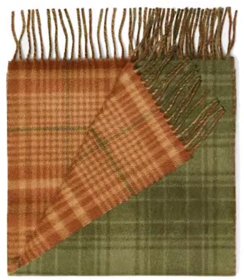 コーチ グリーン チェック柄 ウール スカーフ 76093_SYF Lookbook コーチ グリーン チェック柄 ウール スカーフ 76093_SYF