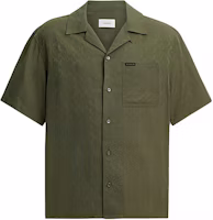 COACH Green Short Sleeve Shirt with All-Over Logo Print Casual Style CT050-TV4 COACH Green Short Sleeve Shirt with All-Over Logo Print Casual Style CT050-TV4