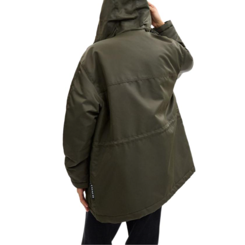 COACH  Green Solid Color Hooded Long Sleeve Cotton Jacket CT738-TV4 圖 3