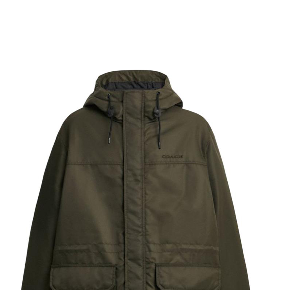 COACH  Green Solid Color Hooded Long Sleeve Cotton Jacket CT738-TV4 圖 7